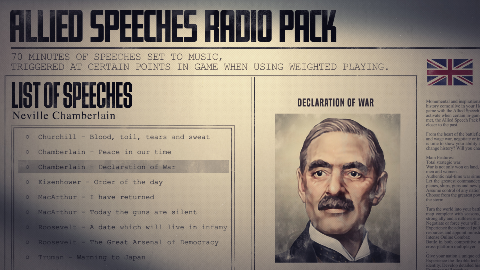 Hearts of Iron IV: Allied Speeches Pack - Background 1