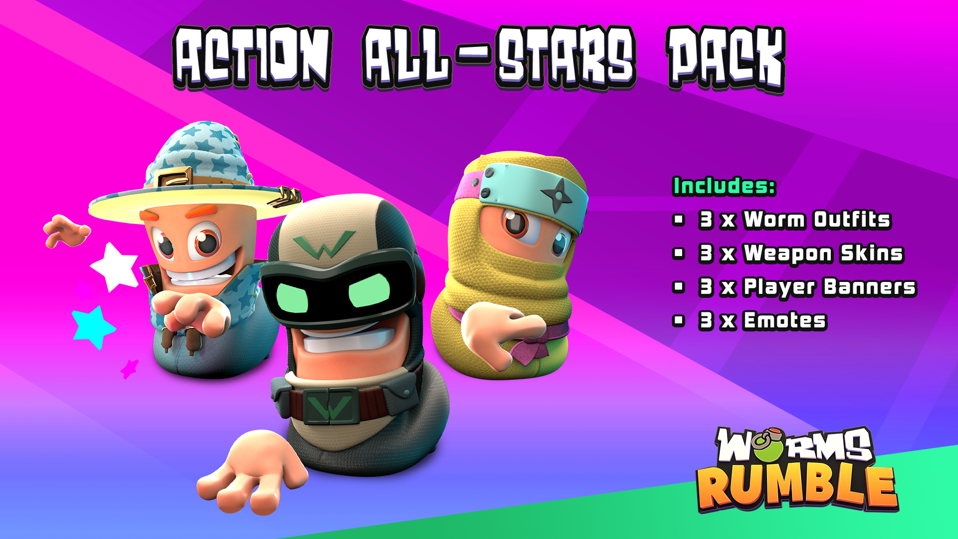 Worms Rumble - Action All-Stars Pack