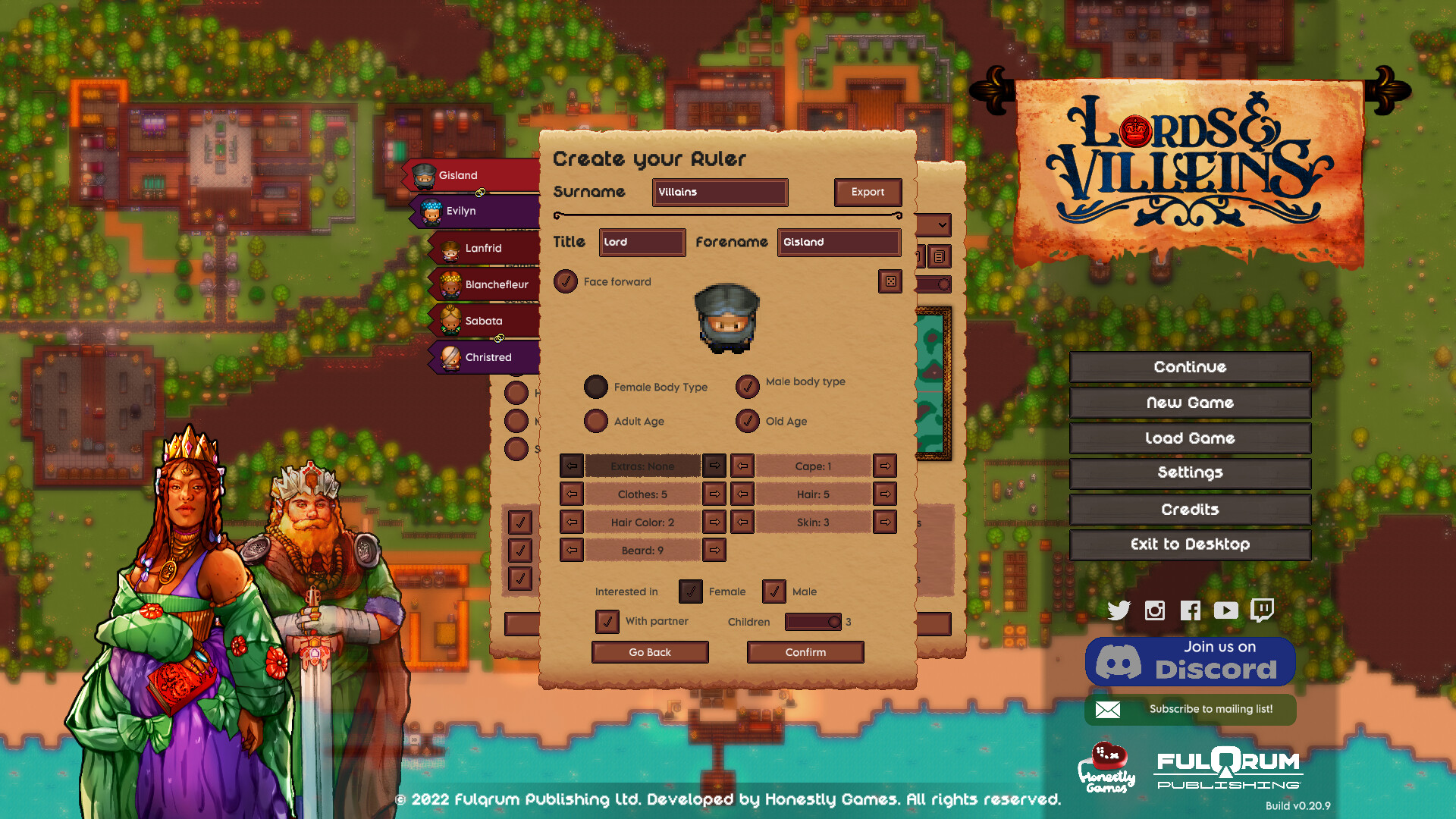 Lords and Villeins: The Great Houses Edition