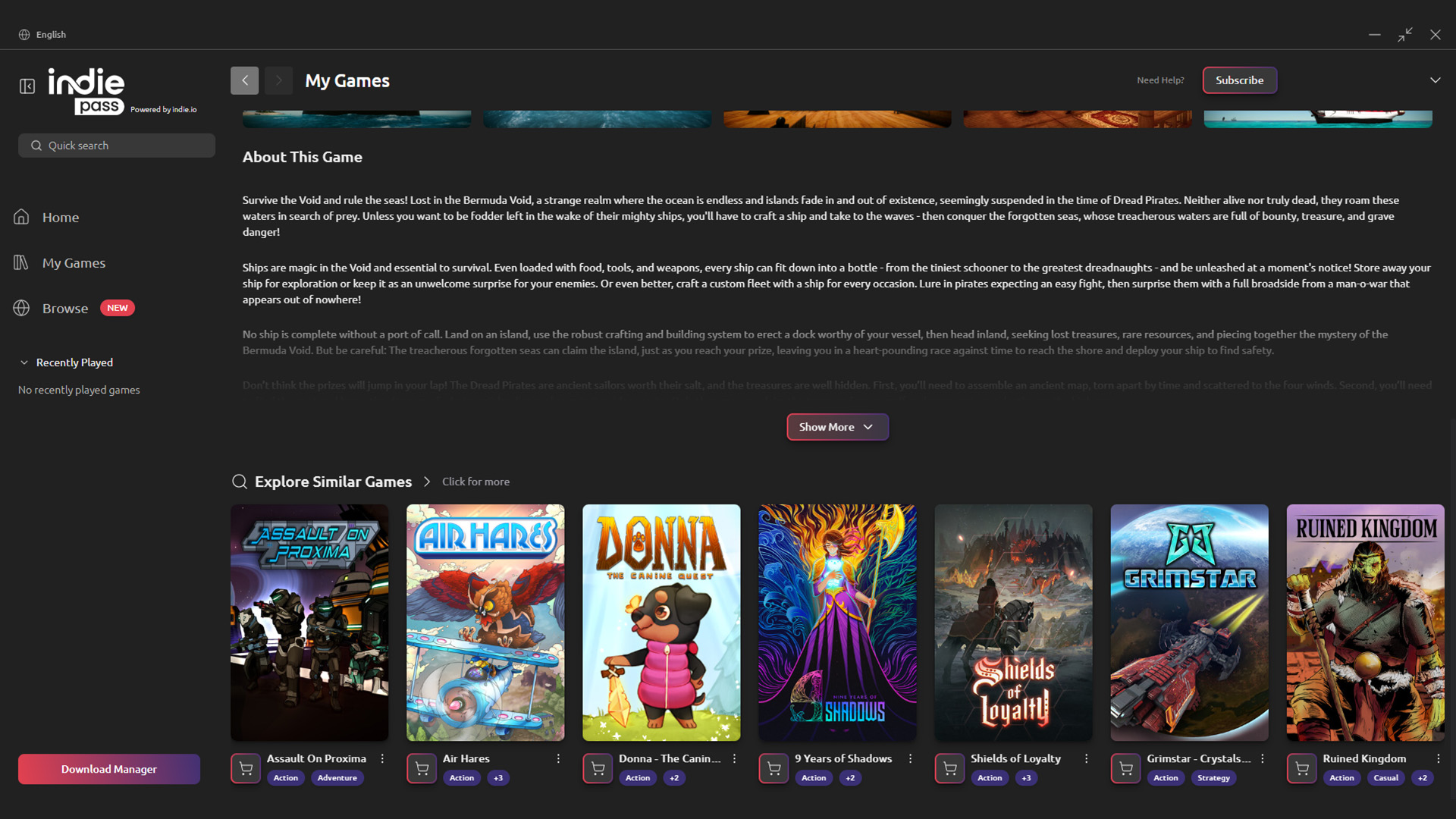 Indie Pass - 1 Month Subscription